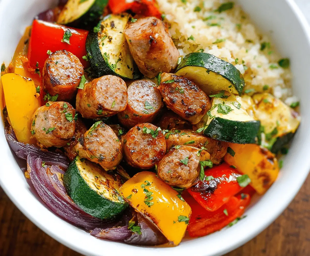 Quick Air Fryer Chicken Sausage and Veggies Recipe