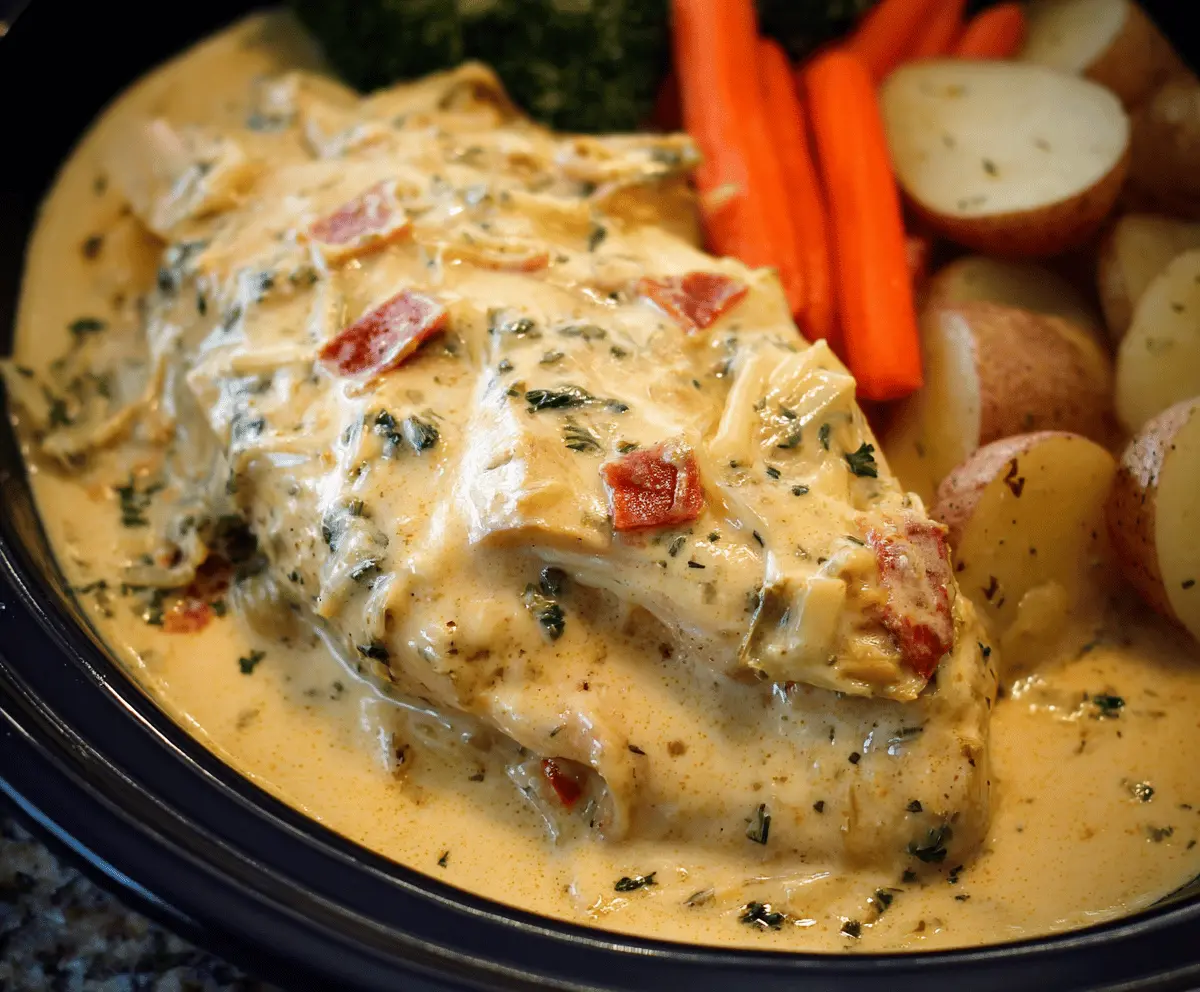 Easy Crock Pot Creamy Ranch Chicken Recipe