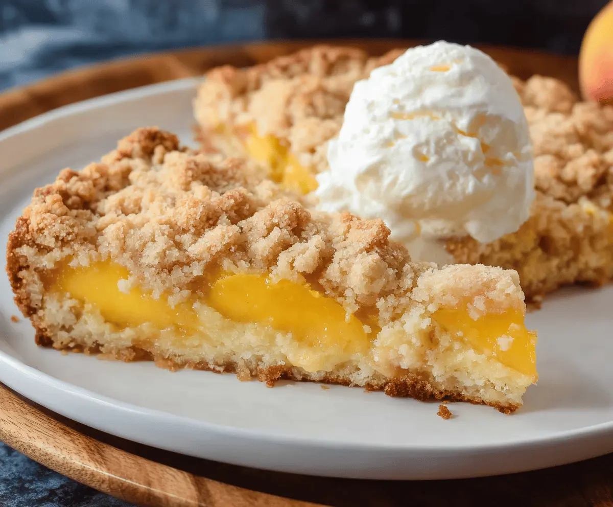 Easy Italian Peach Crumb Cake Recipe