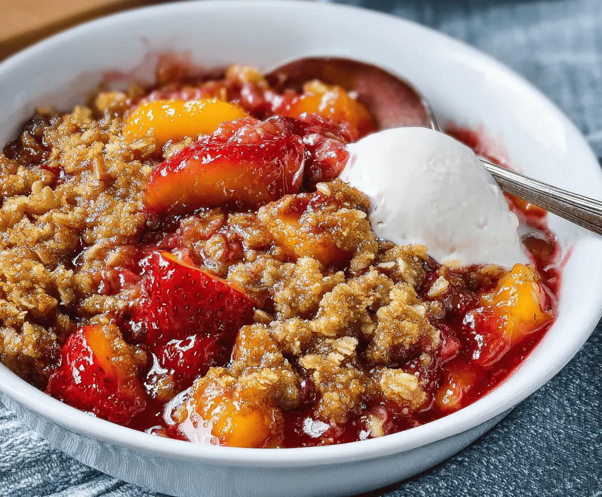 Easy Strawberry Peach Crisp Recipe