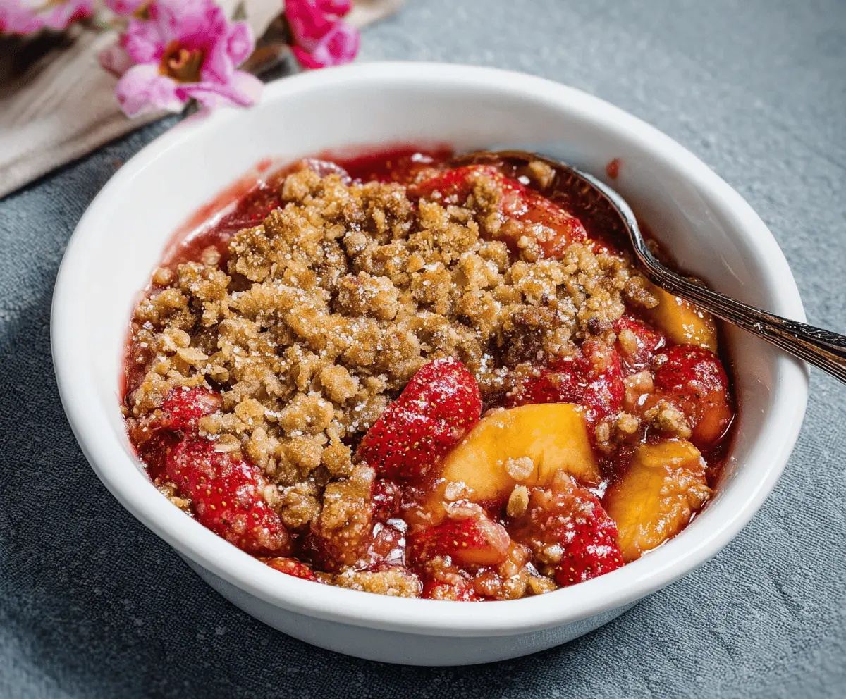 Easy Strawberry Peach Crisp Recipe