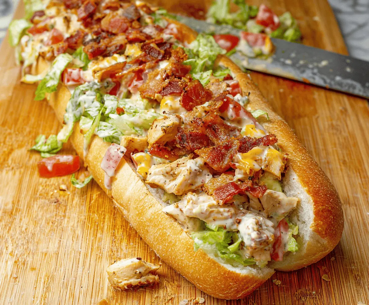 Easy Chopped Chicken Bacon Ranch Sub Recipe