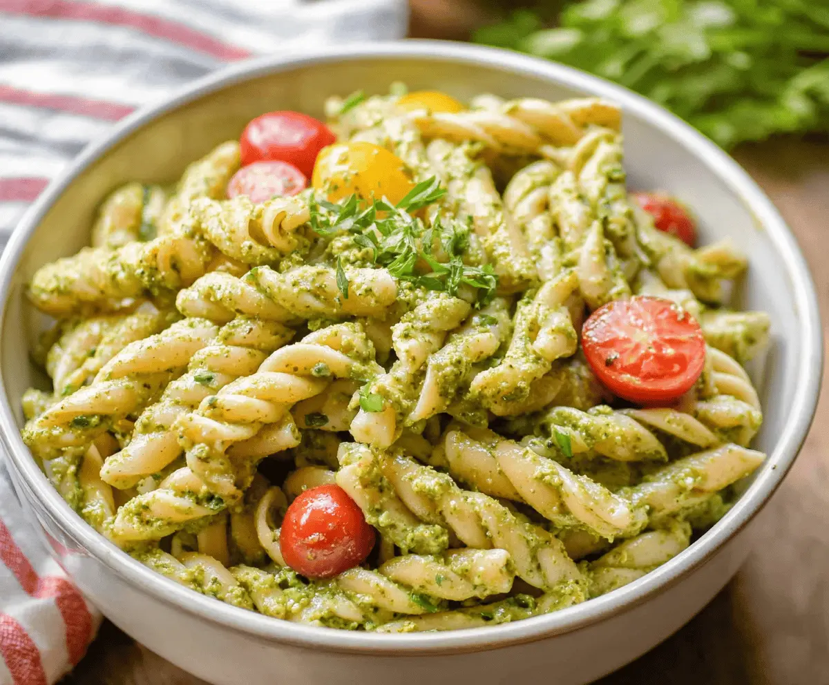 Easy Creamy Pesto Pasta Recipe in 10 Minutes