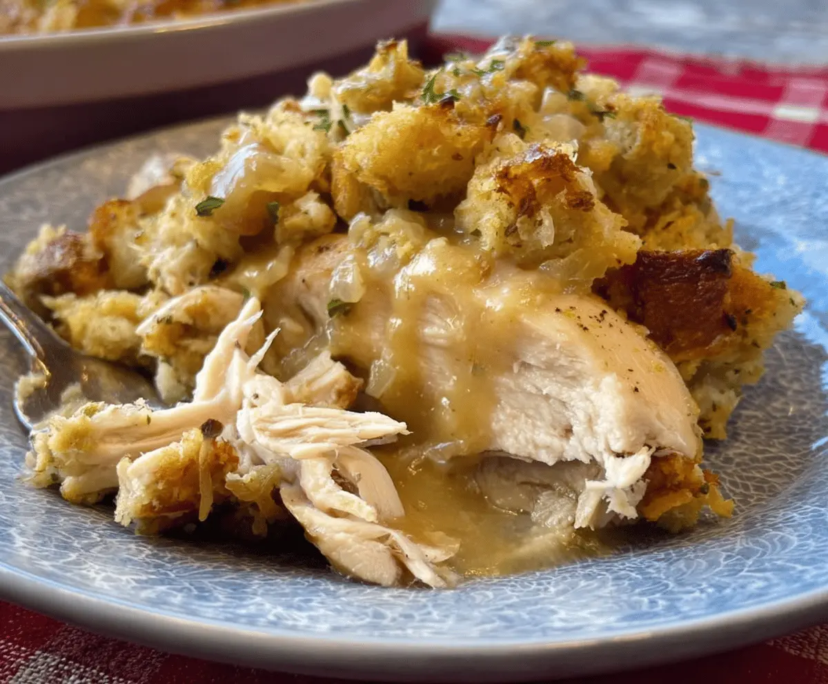 Easy Crock Pot Chicken and Stuffing Recipe
