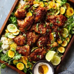 Sheet-Pan-Hot-Honey-Garlic-Chicken-and-Zucchini-featured
