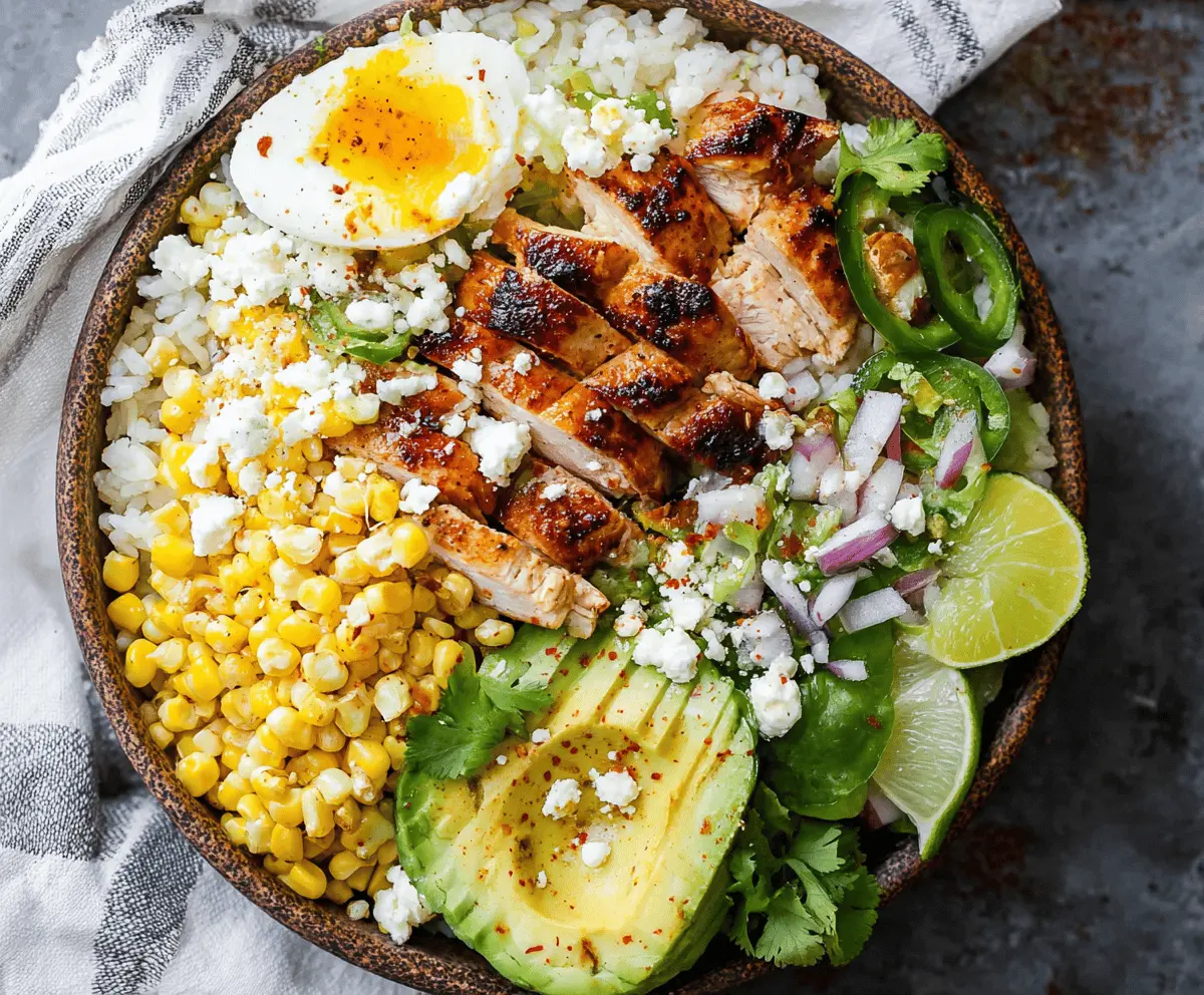 Healthy Street Corn Chicken Rice Bowl Recipe