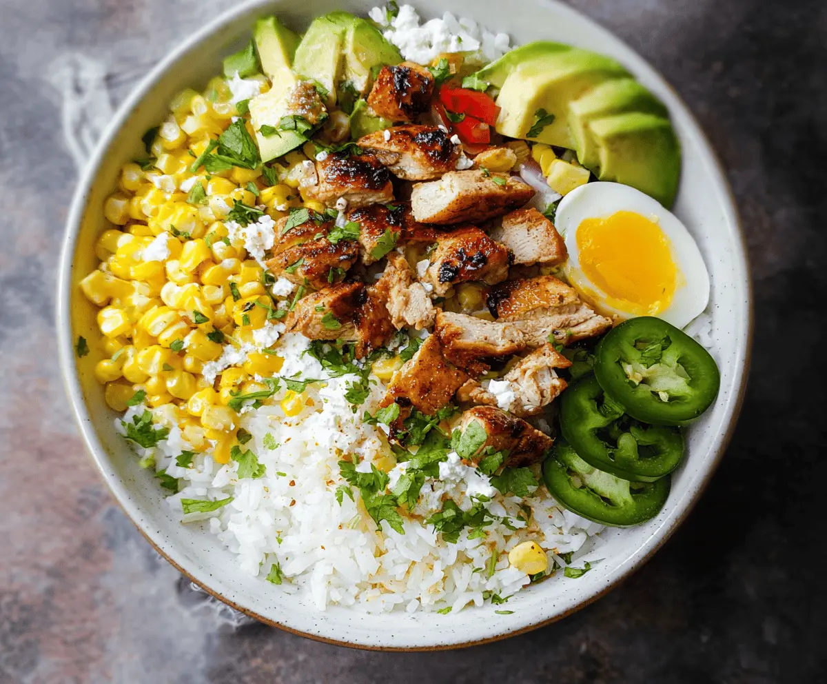 Healthy Street Corn Chicken Rice Bowl Recipe