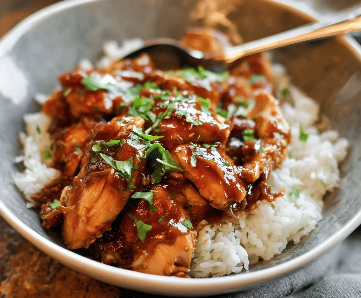 Easy Crock Pot Bourbon Chicken Recipe