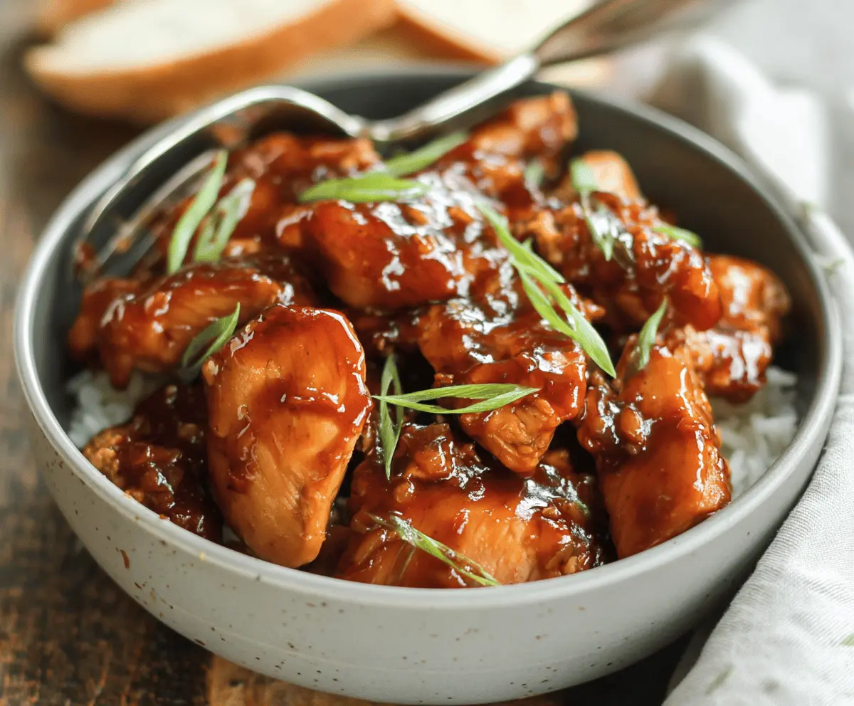 Easy Crock Pot Bourbon Chicken Recipe