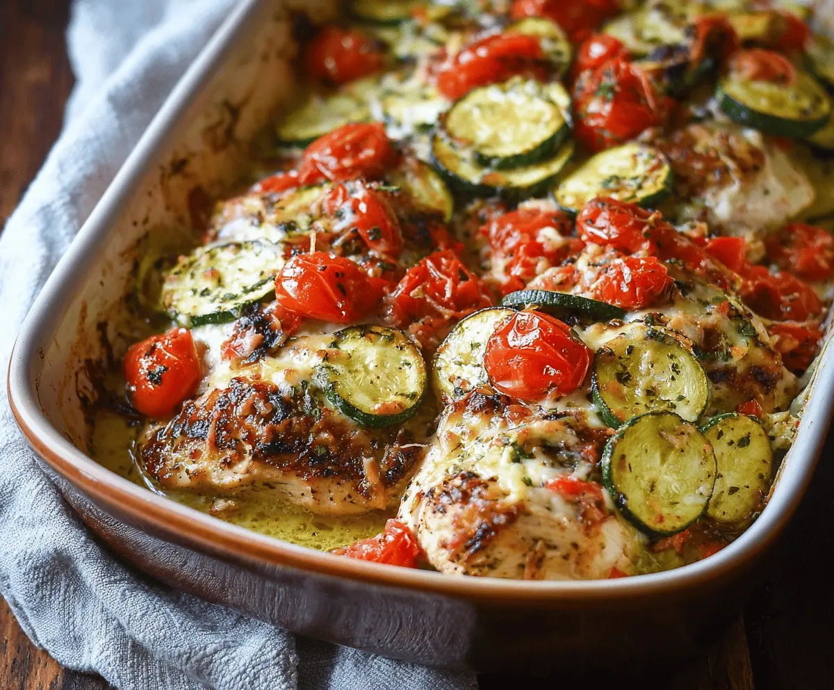 Easy Mediterranean Chicken Zucchini Bake Recipe
