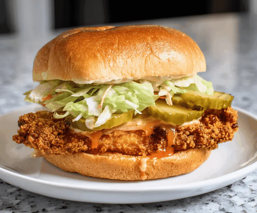 Crispy Air Fryer Spicy Chicken Sandwich Recipe