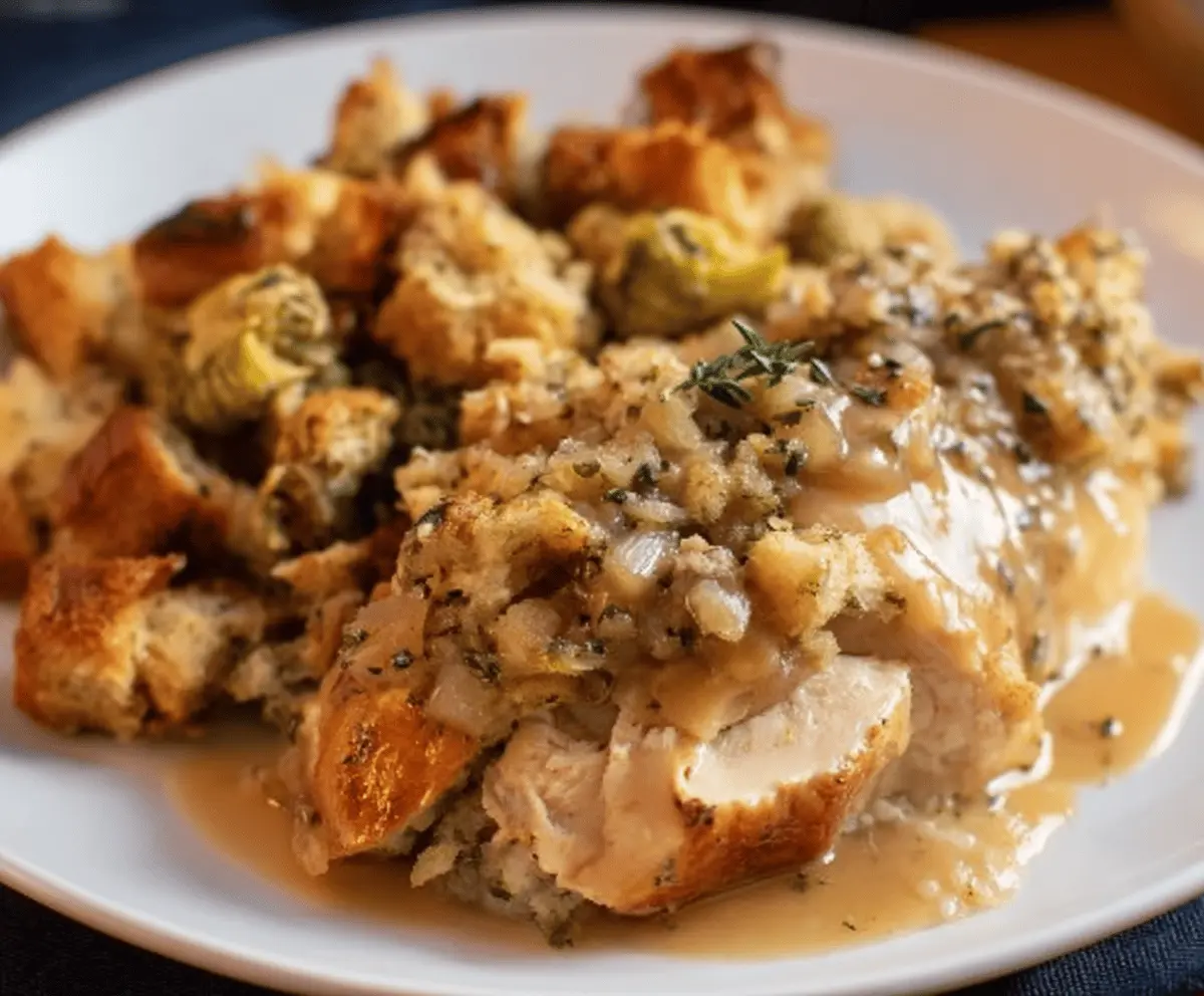 Easy Crock Pot Chicken and Stuffing Recipe