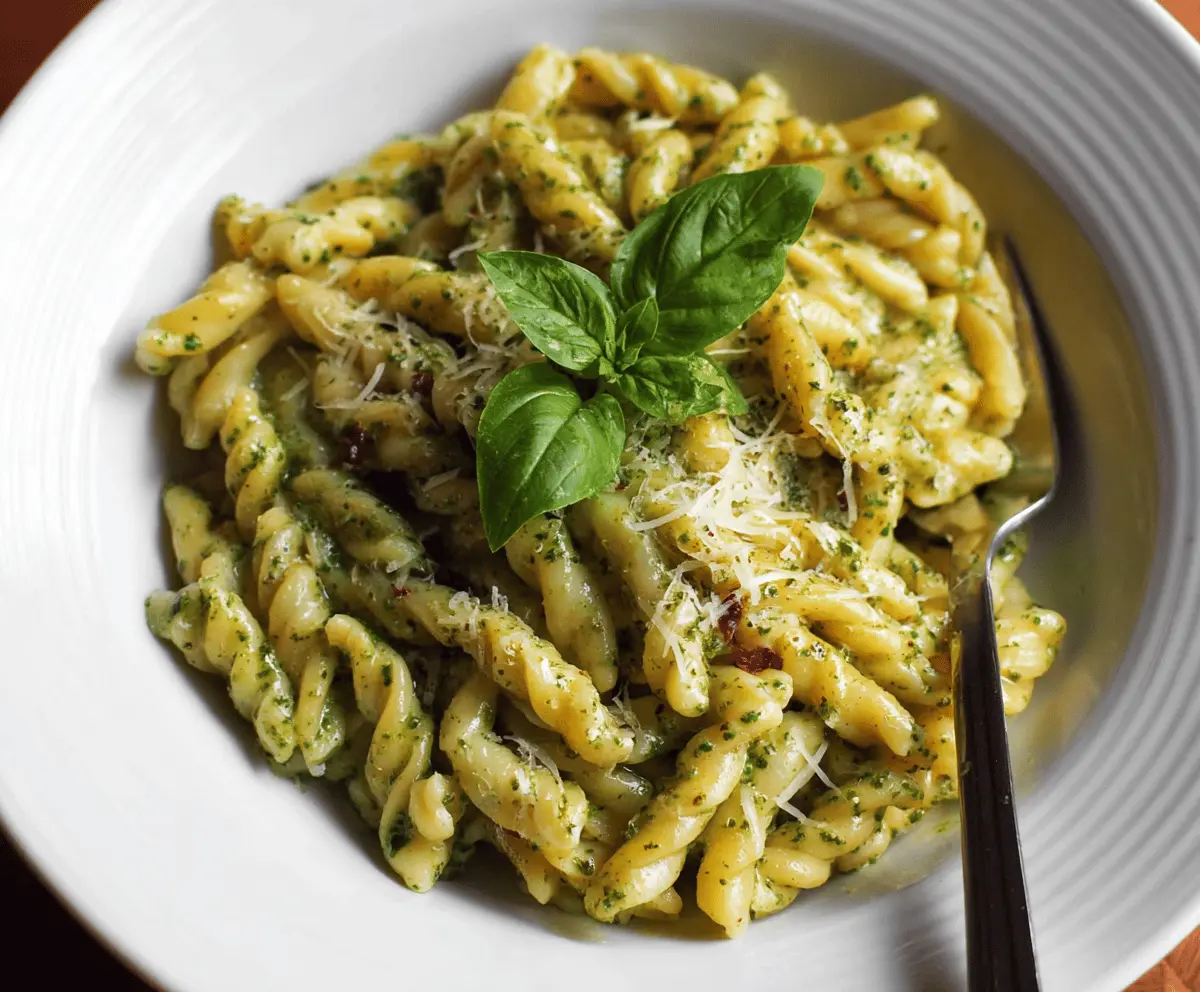 Easy 10-Minute Creamy Pesto Pasta Recipe