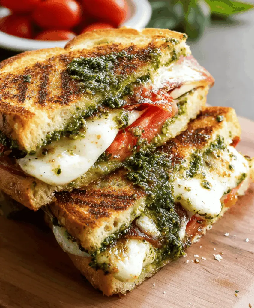 Easy Pesto Mozzarella Grilled Cheese Recipe