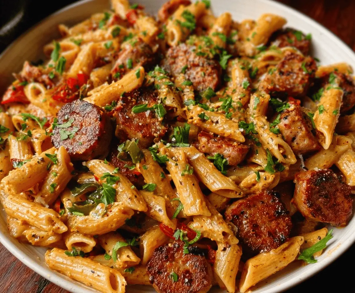 Creamy Cajun Sausage Pasta Recipe