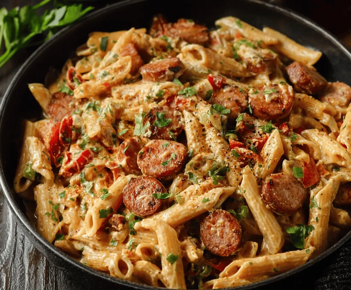 Creamy Cajun Sausage Pasta Recipe