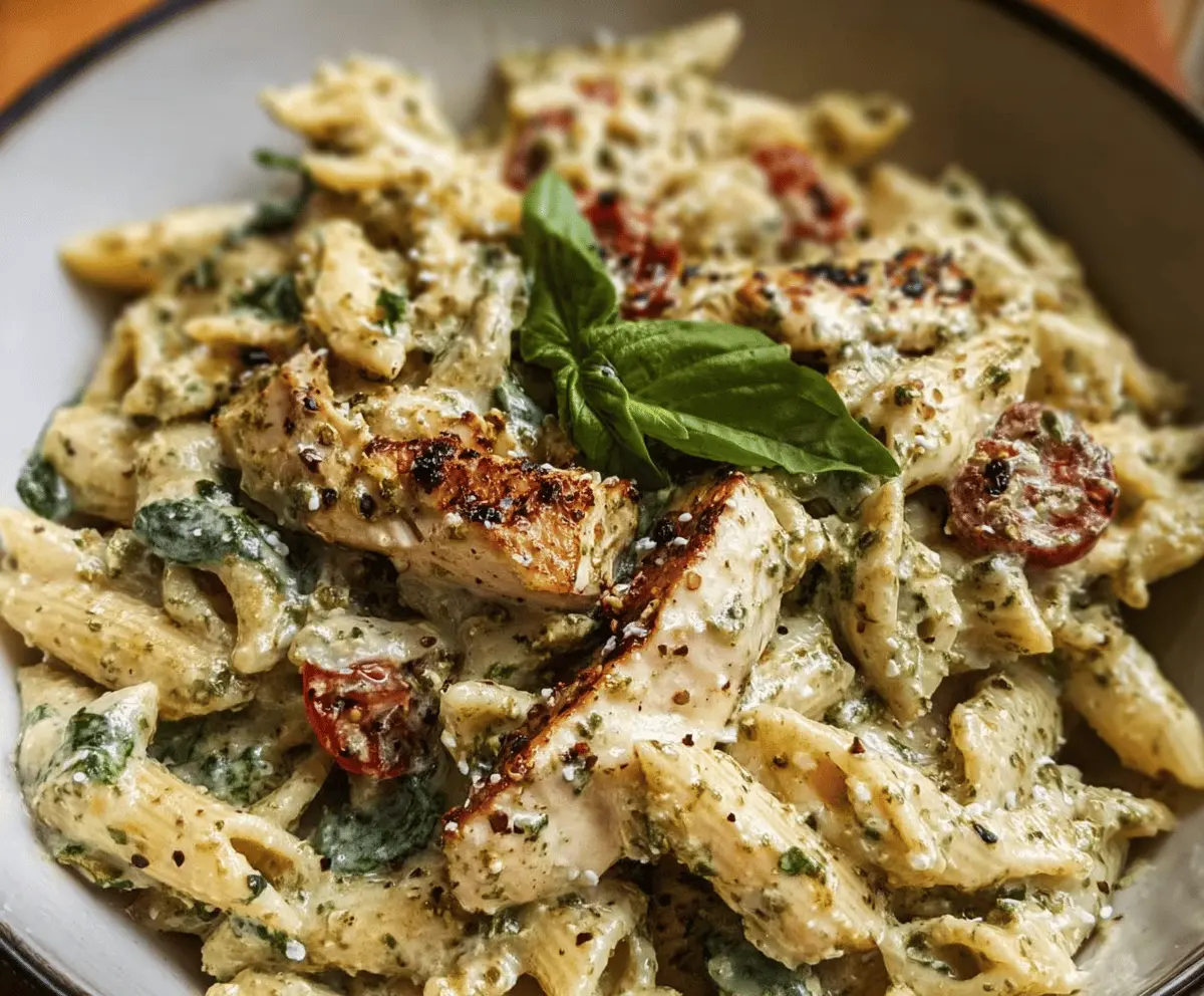 Creamy Chicken Pesto Pasta