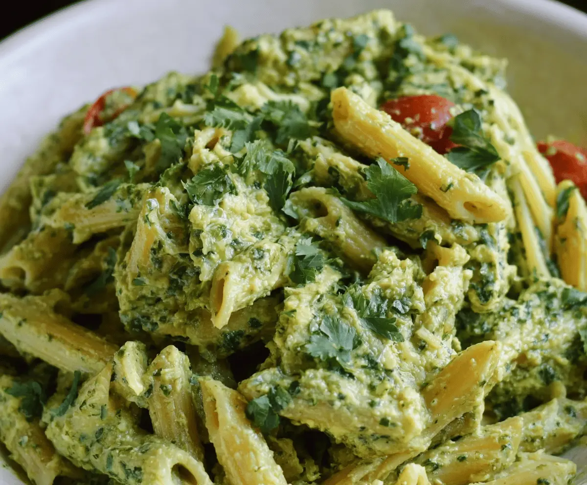 Vegan Avocado Pesto Pasta