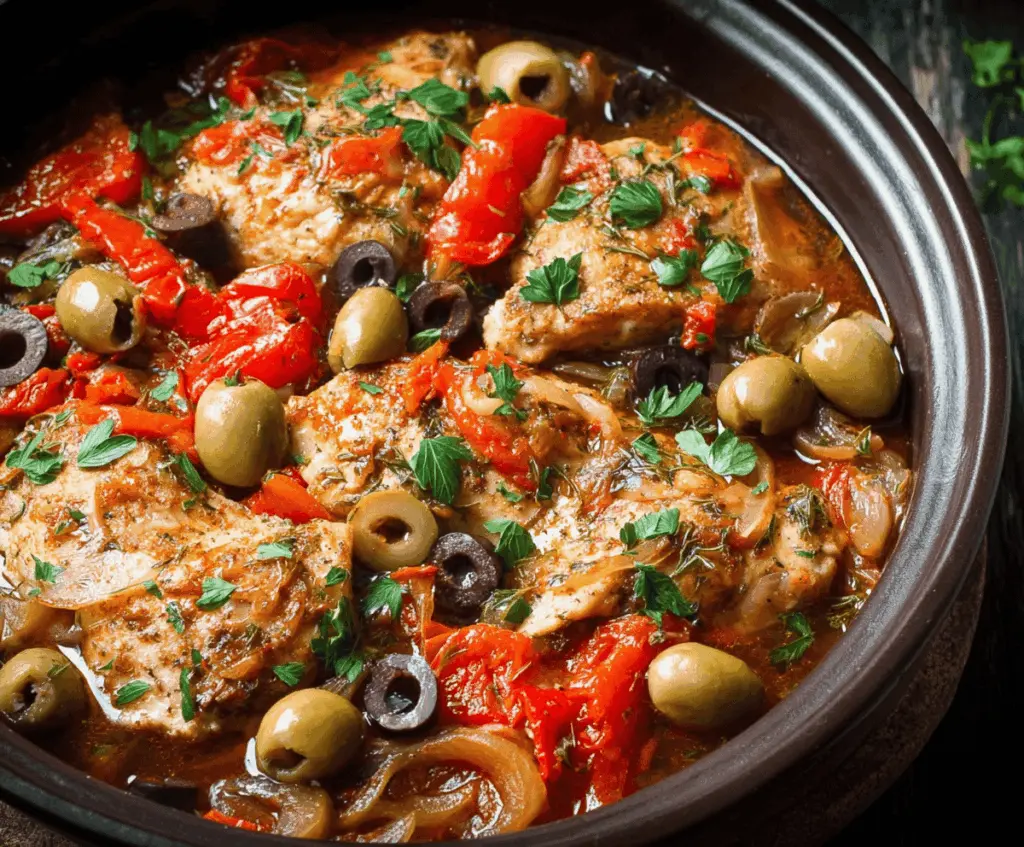 Slow Cooker Mediterranean Chicken