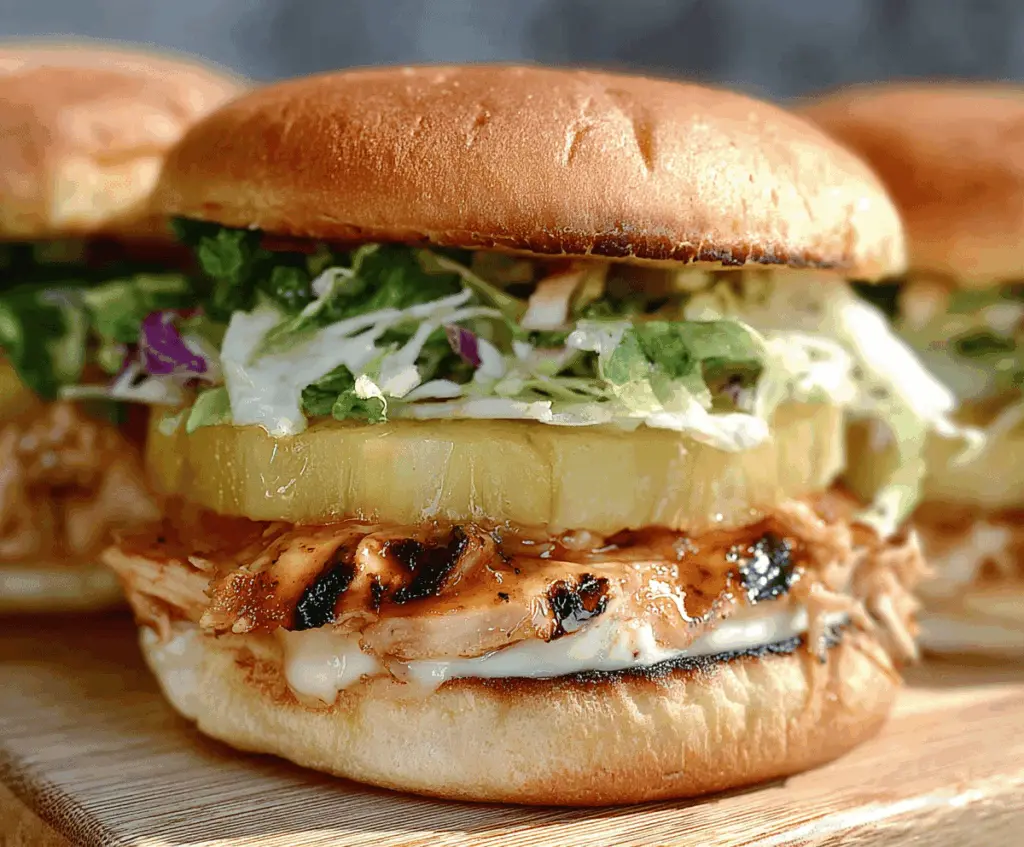 Hawaiian Teriyaki Chicken Sandwiches