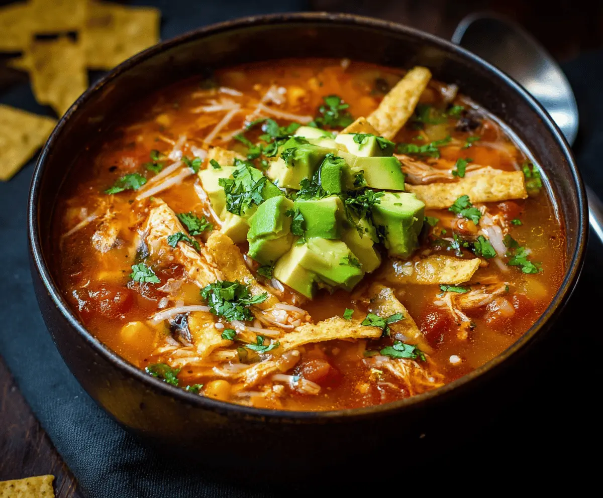 Authentic Chicken Tortilla Soup