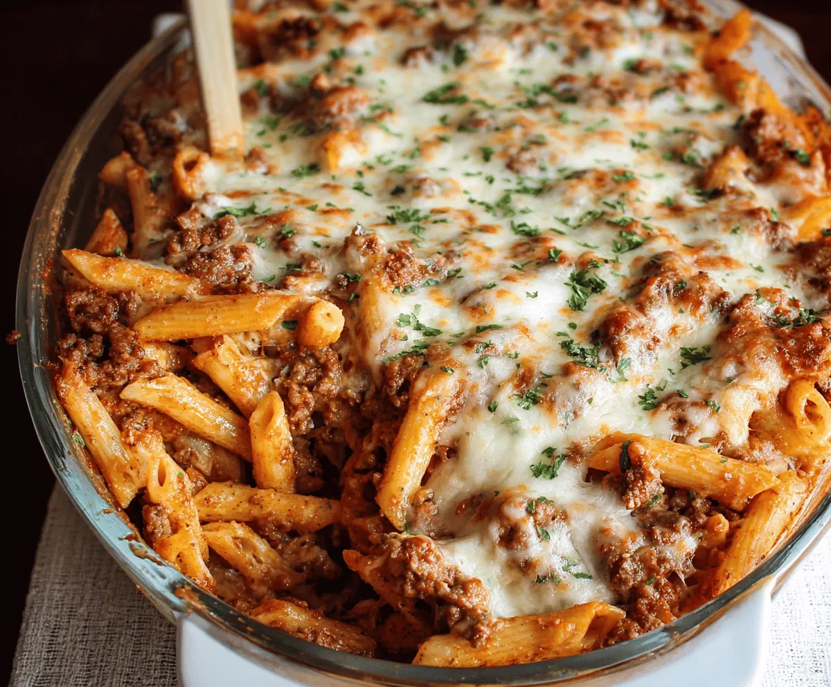 Baked Ziti with Ground Beef