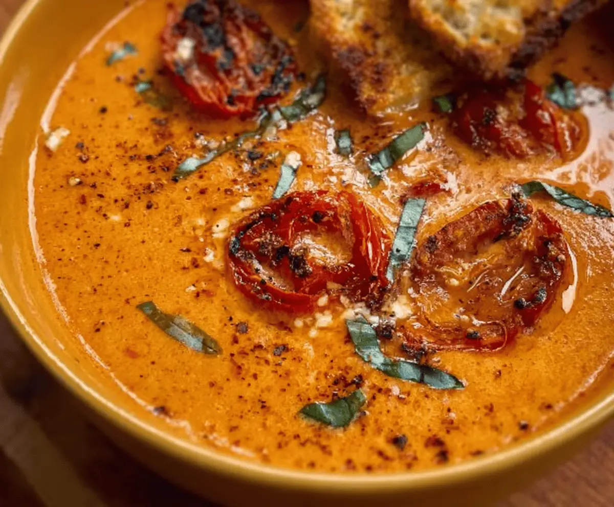 Creamy Roasted Garlic Tomato Soup