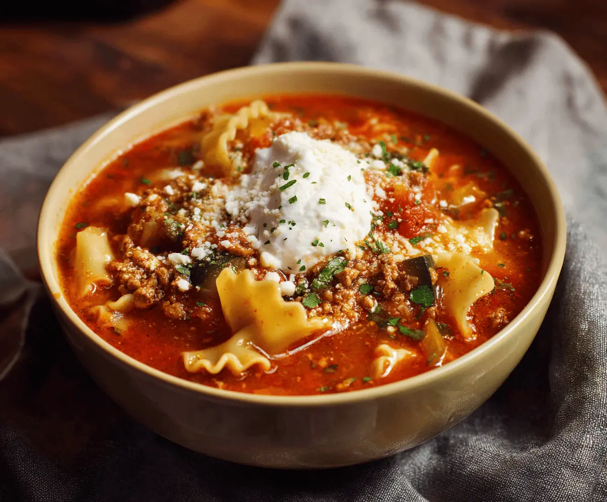 Crockpot Lasagna Soup Recipe