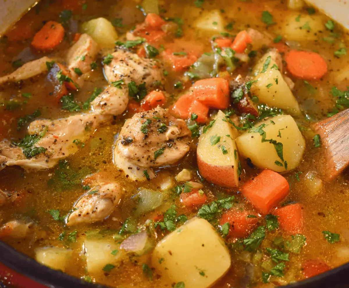 Hearty Chicken Stew with Fresh Vegetables