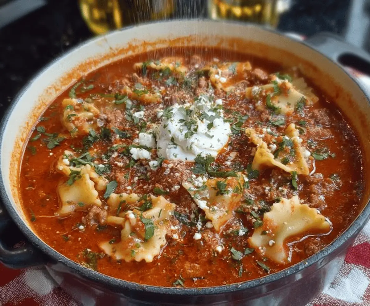 High Protein Lasagna Soup