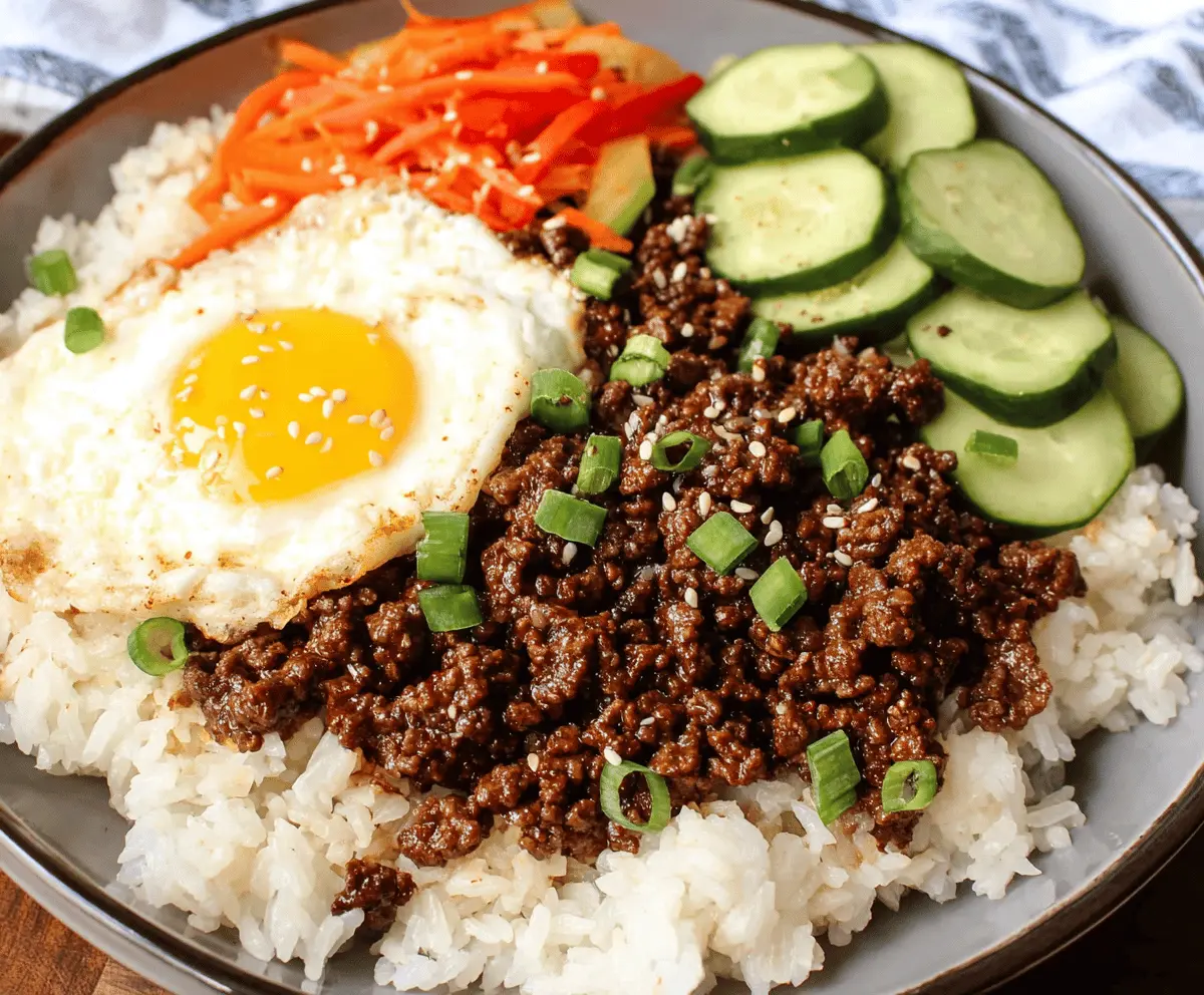 Korean Ground Beef Bowls
