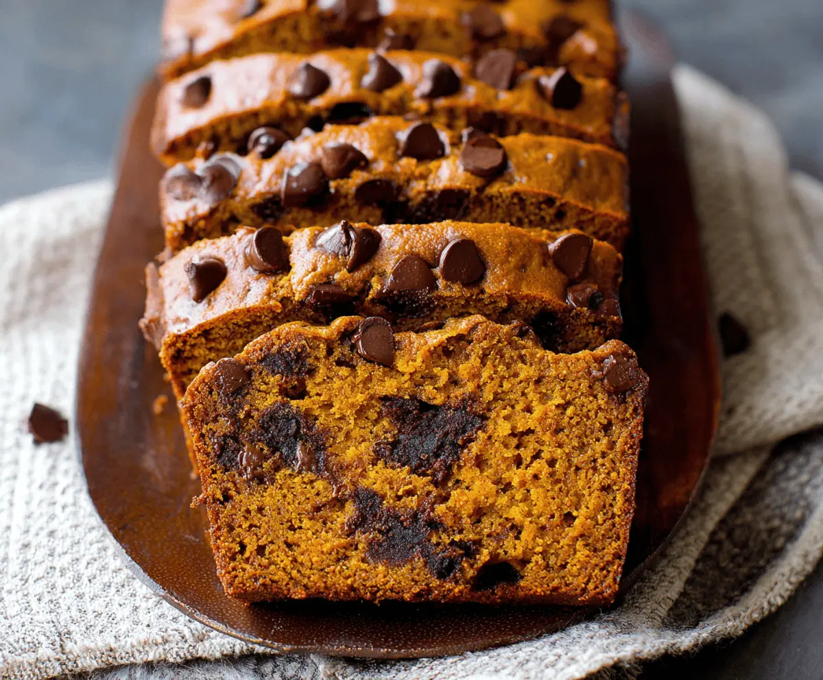 Pumpkin Chocolate Chip Bread