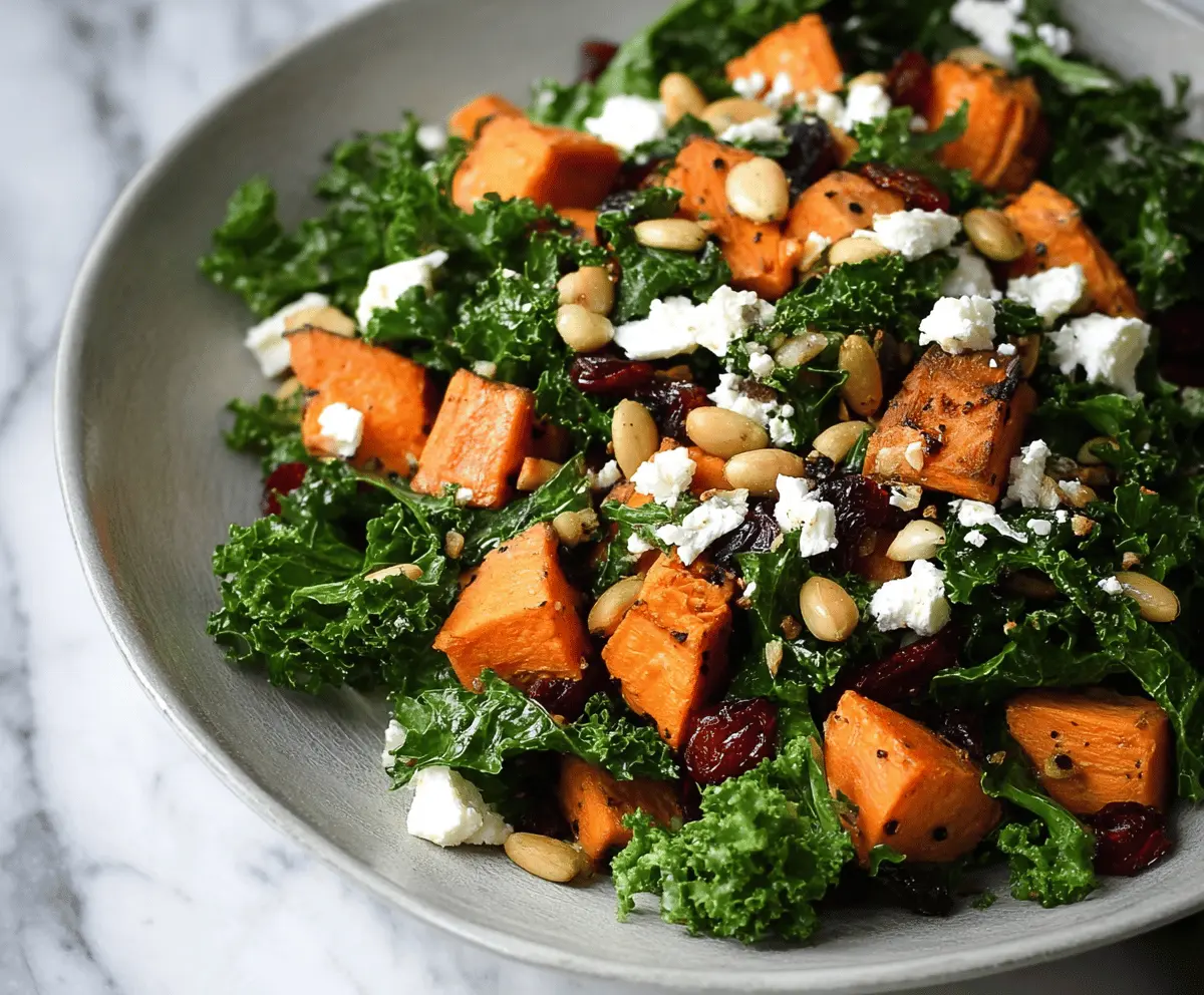 Roasted Sweet Potato Kale Salad