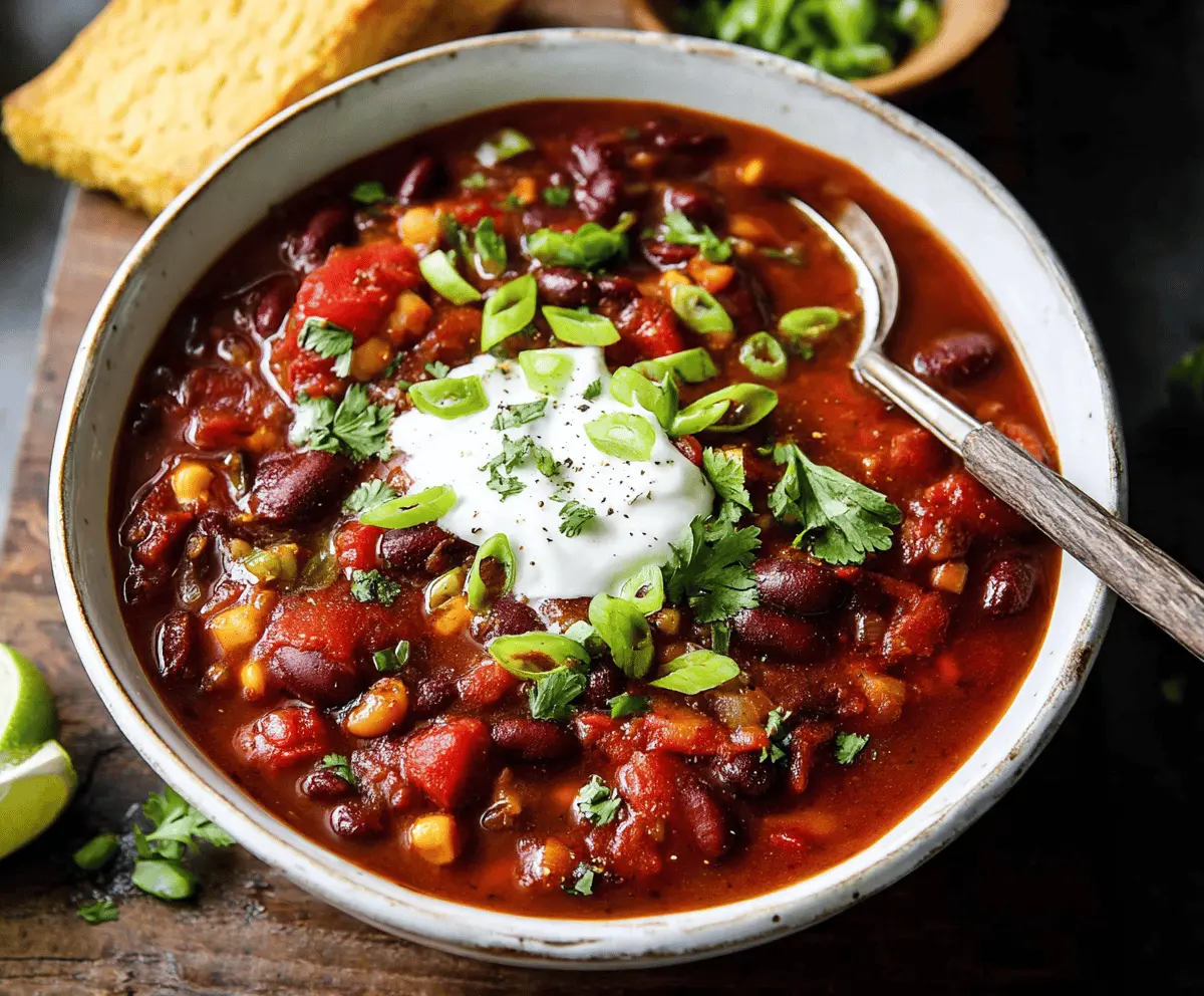 Vegetarian Three-Bean Chili
