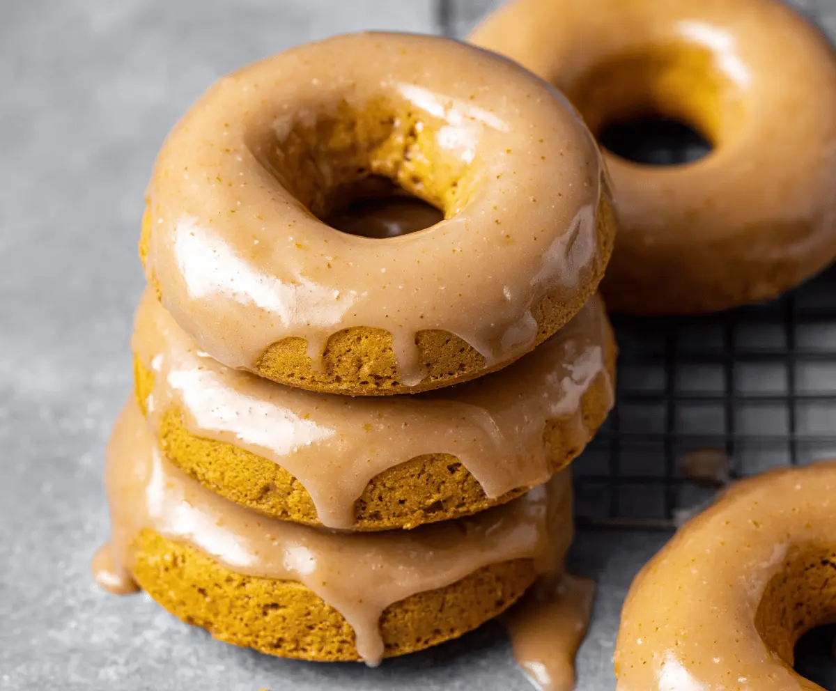  Baked Pumpkin Donuts with Maple Glaze
