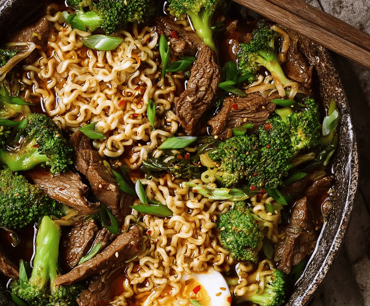 Beef and Broccoli Ramen Bowls