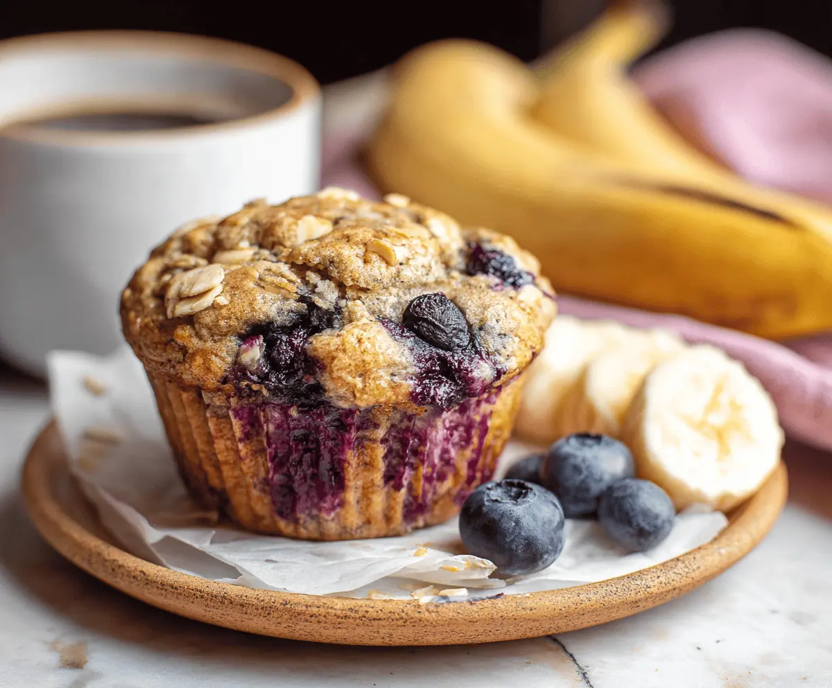 Blueberry Banana Breakfast Muffins