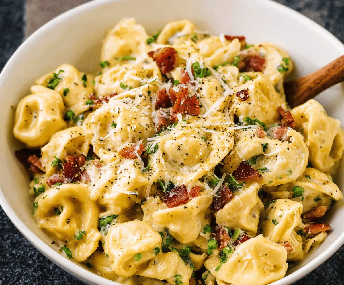 Creamy Tortellini Carbonara 