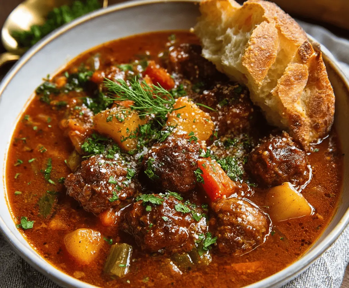 Easy Cozy Meatball Stew