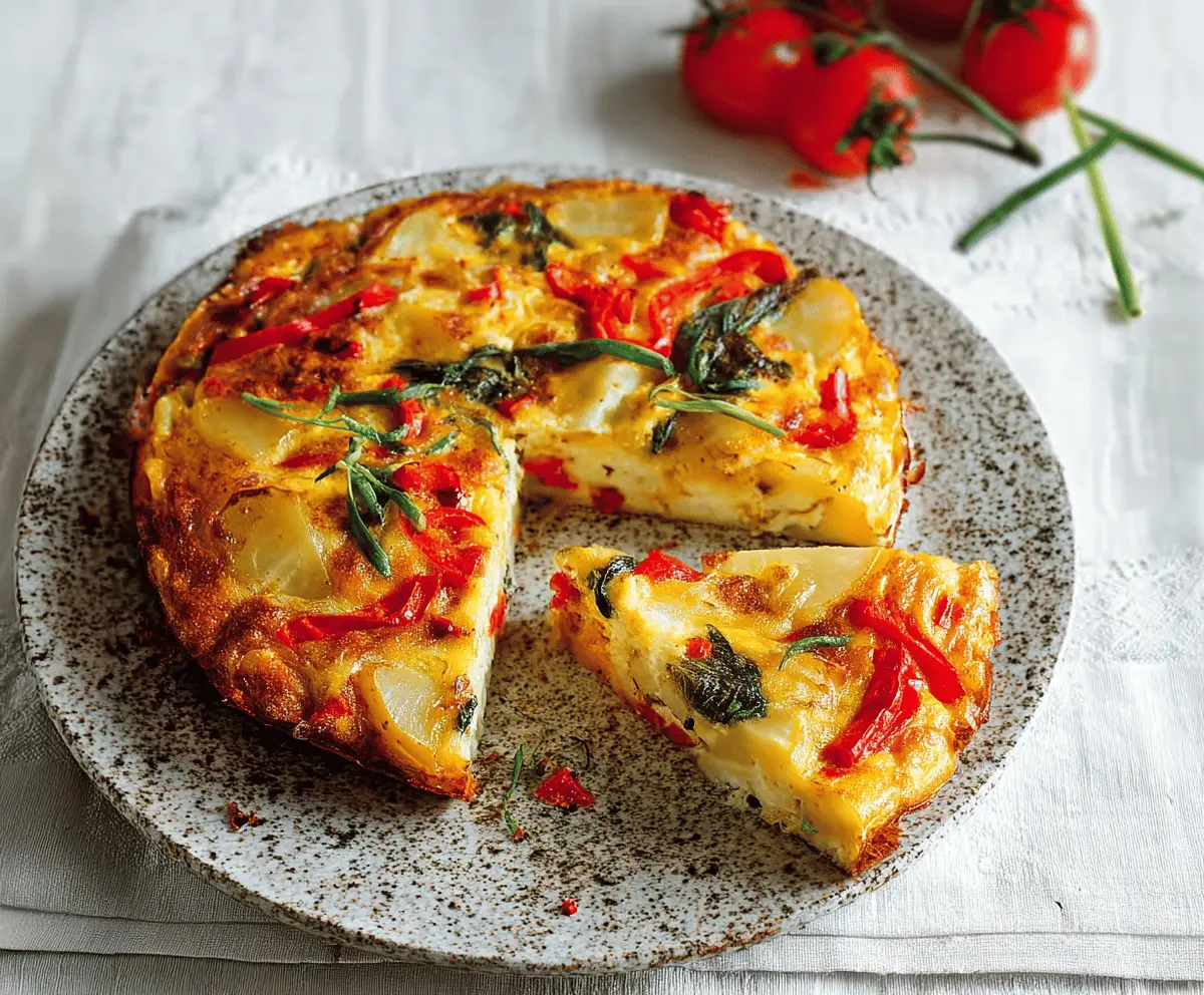 Easy Potato and Pepper Frittata