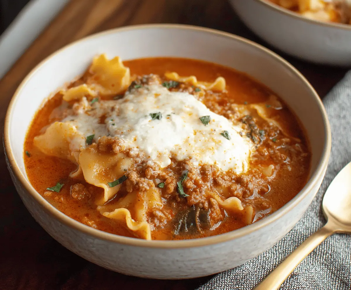 Gluten-Free Lasagna Soup