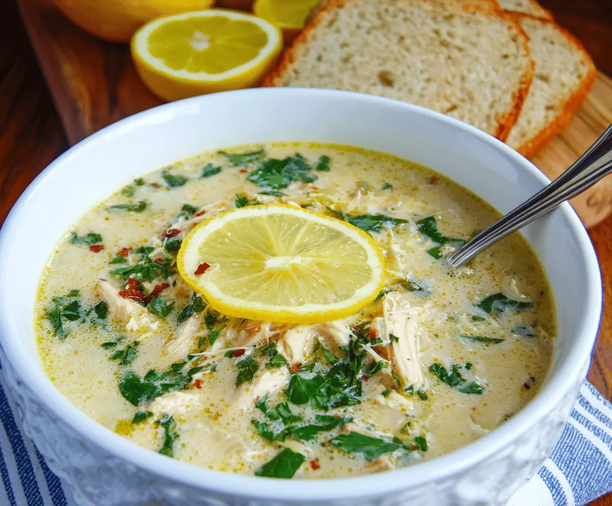 Easy Greek Lemon Chicken Soup Recipe with Tangy Citrus Flavor