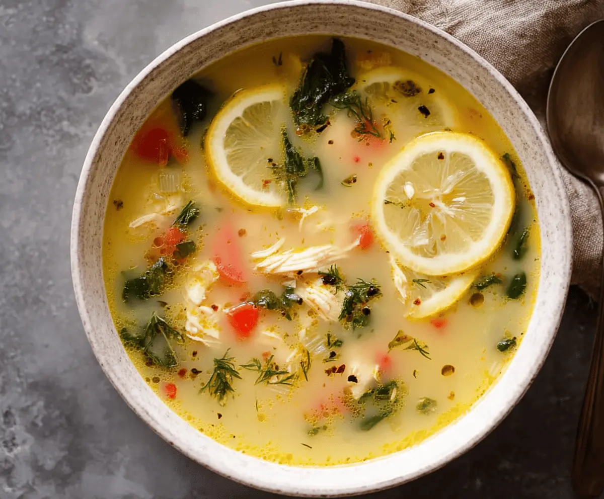 Easy Greek Lemon Chicken Soup Recipe with Tangy Citrus Flavor