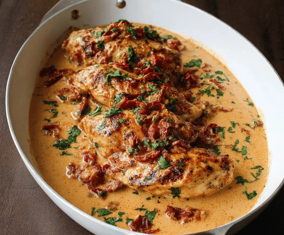 Marry Me Chicken with Creamy Sun-Dried Tomato Sauce