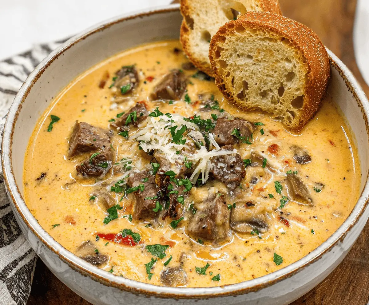 Easy Philly Cheesesteak Soup Recipe for Cozy Comfort