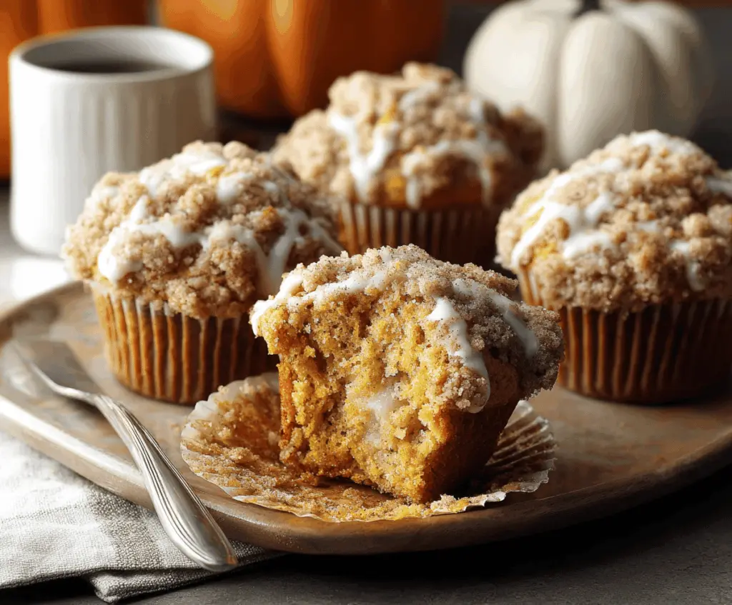 Delicious Pumpkin Apple Streusel Muffins with golden topping, perfect for fall breakfast or snack