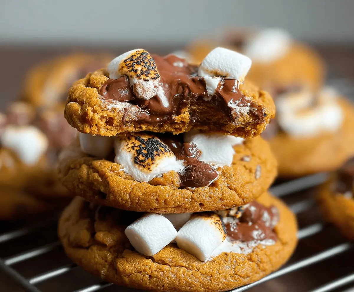 Pumpkin S’mores Cookies
