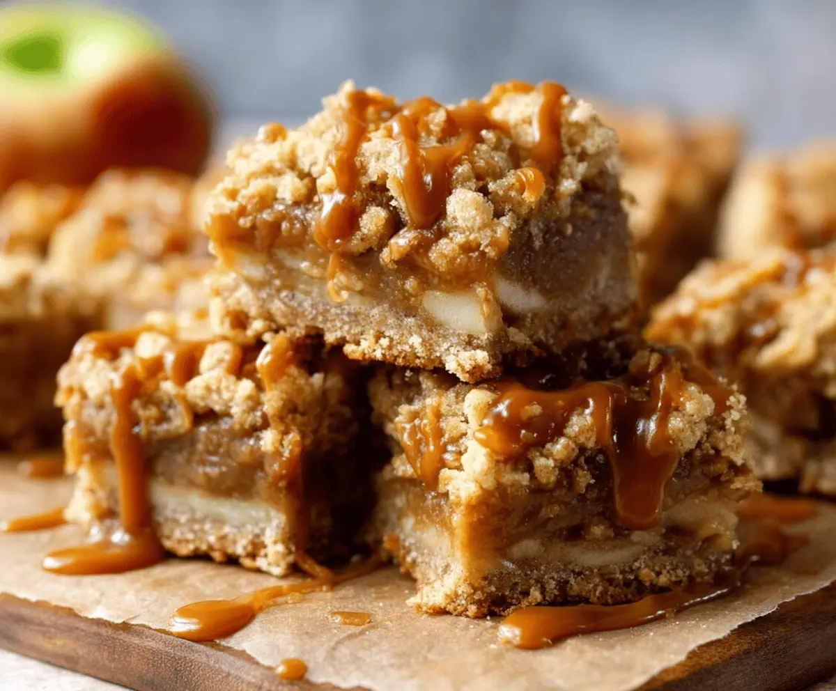 Salted Caramel Apple Bars