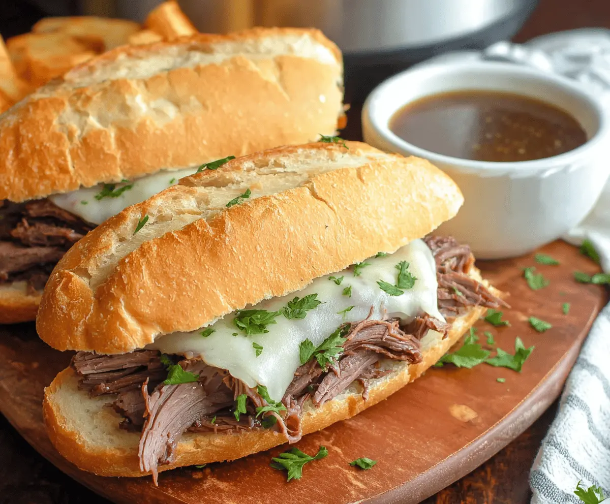 Slow Cooker French Dip Sandwiches