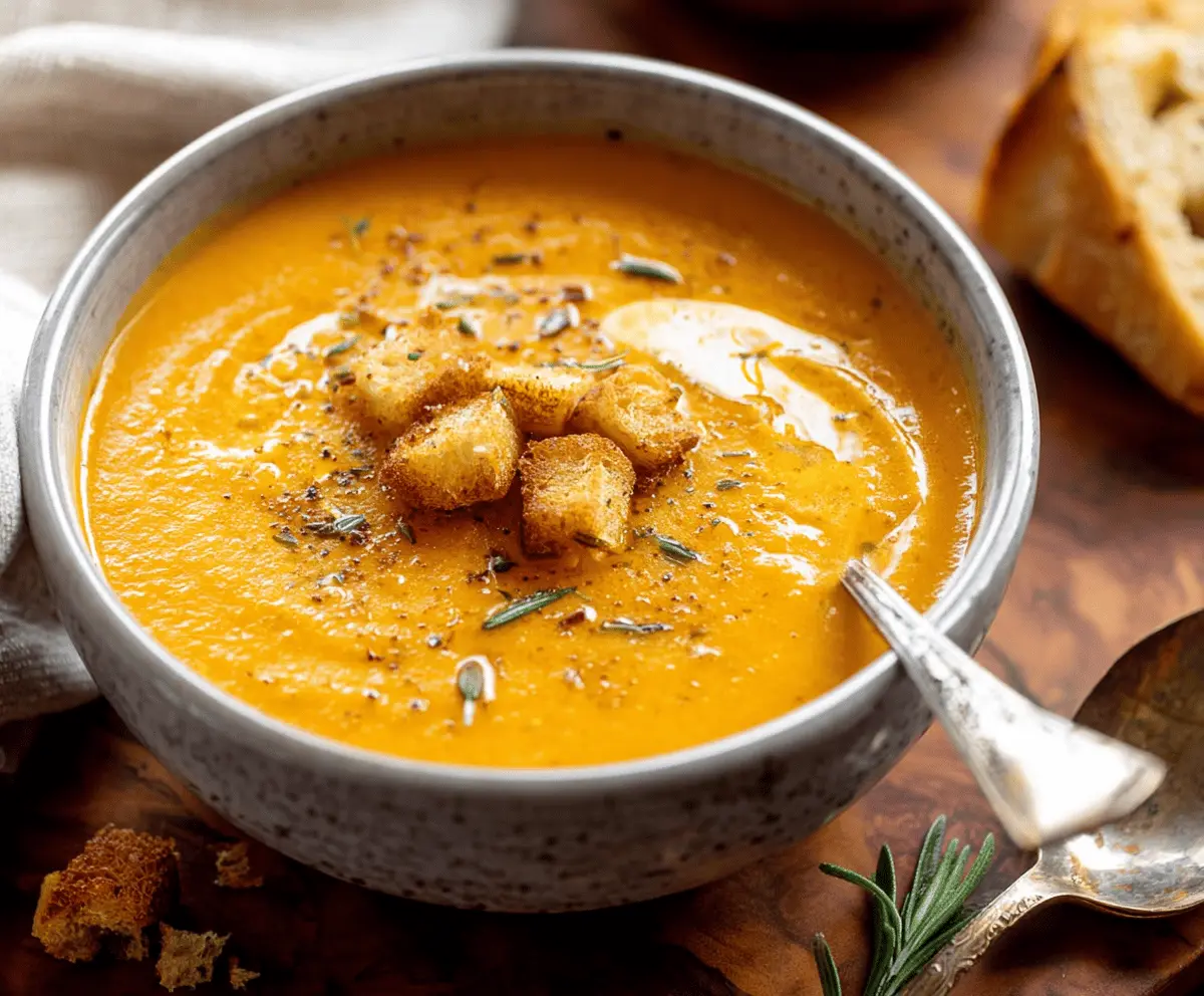 Creamy Smooth Roasted Vegetable Soup Recipe